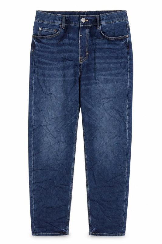 H&M Girls Blue Cotton Straight Jeans Size 14 Years L28 in Regular Tie