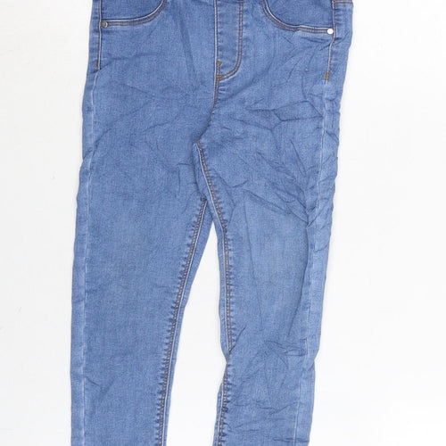 Angel Girls Blue Cotton Jegging Jeans Size 3 Years Regular - Inside Leg 15in - waist 10In.