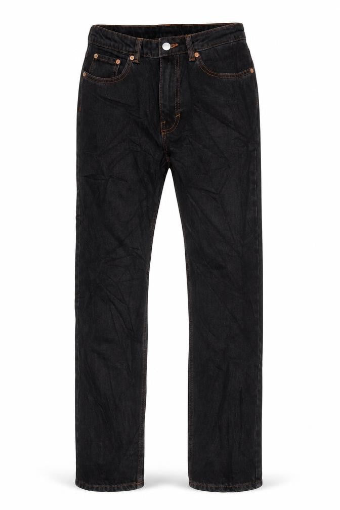 Weekday Mens Black Cotton Straight Jeans Size 27 in L32 in Regular Zip