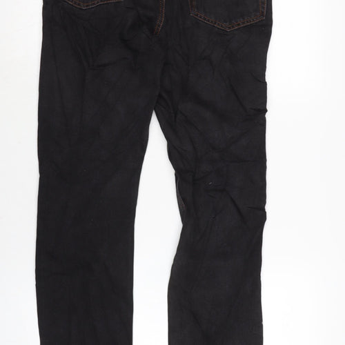 Weekday Mens Black Cotton Straight Jeans Size 27 in L32 in Regular Zip