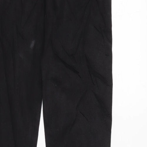 Berksha Womens Black Cotton Blend Tapered Jeans Size 8 L28 in Regular Zip