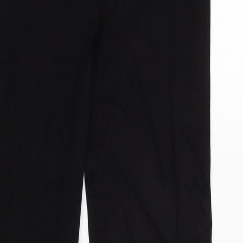 Marks and Spencer Womens Black Cotton Blend Straight Jeans Size 8 L30 in Regular Zip - Gemstone detail to front an back pockets.