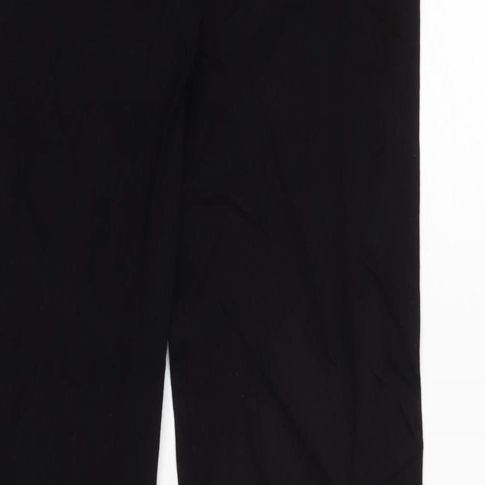 Marks and Spencer Womens Black Cotton Blend Straight Jeans Size 8 L30 in Regular Zip - Gemstone detail to front an back pockets.