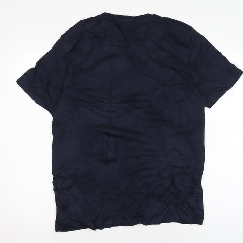 NEXT Mens Blue Cotton T-Shirt Size M Crew Neck