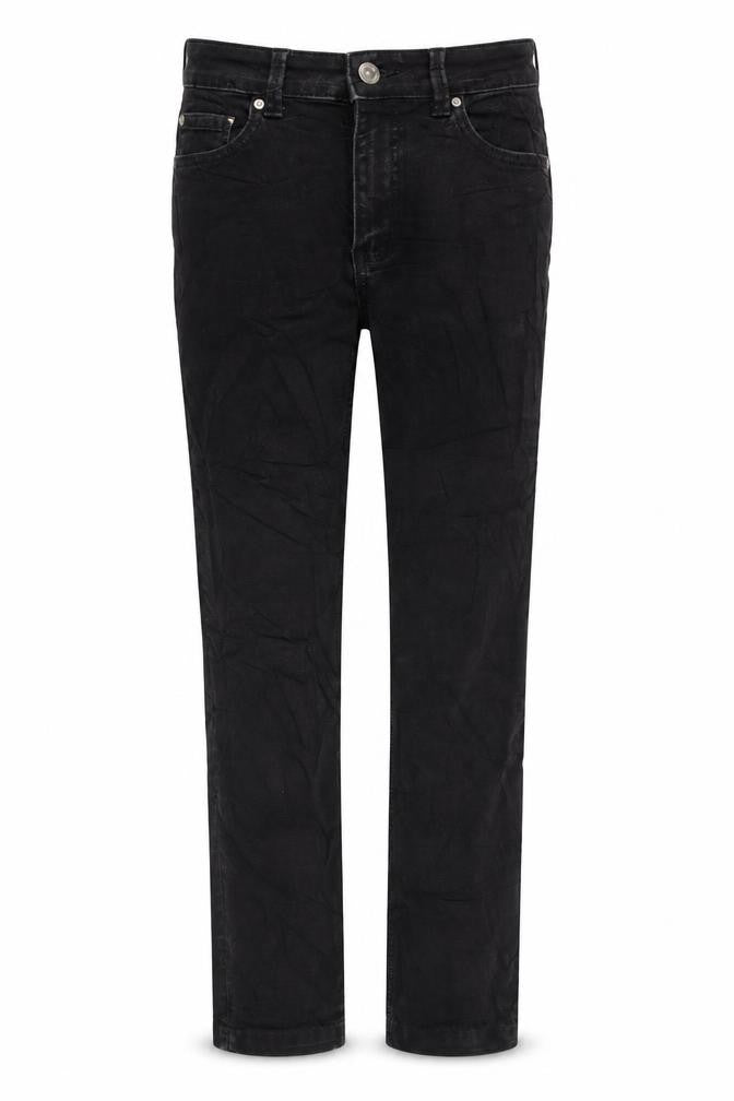 Marks and Spencer Womens Black Cotton Blend Straight Jeans Size 8 L29 in Regular Zip