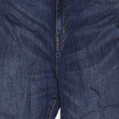 NEXT Mens Blue Cotton Blend Straight Jeans Size 32 in L30 in Regular Zip