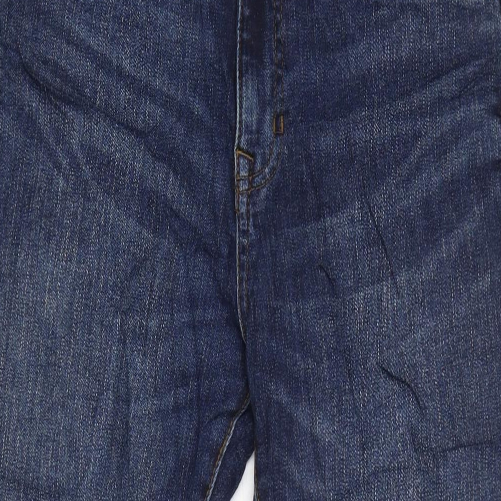 NEXT Mens Blue Cotton Blend Straight Jeans Size 32 in L30 in Regular Zip