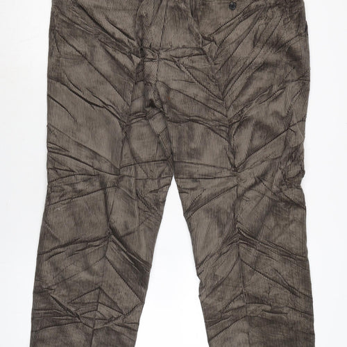 Marks and Spencer Mens Brown Cotton Sweatpants Trousers Size 40 in L29 in Regular Zip