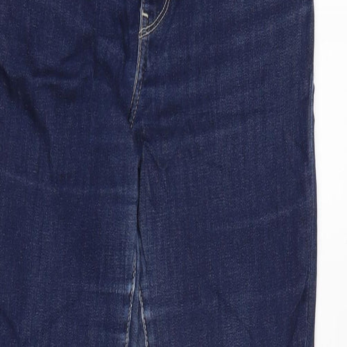 Levis Womens Blue Cotton Blend Straight Jeans Size 10 L28 in Regular Zip