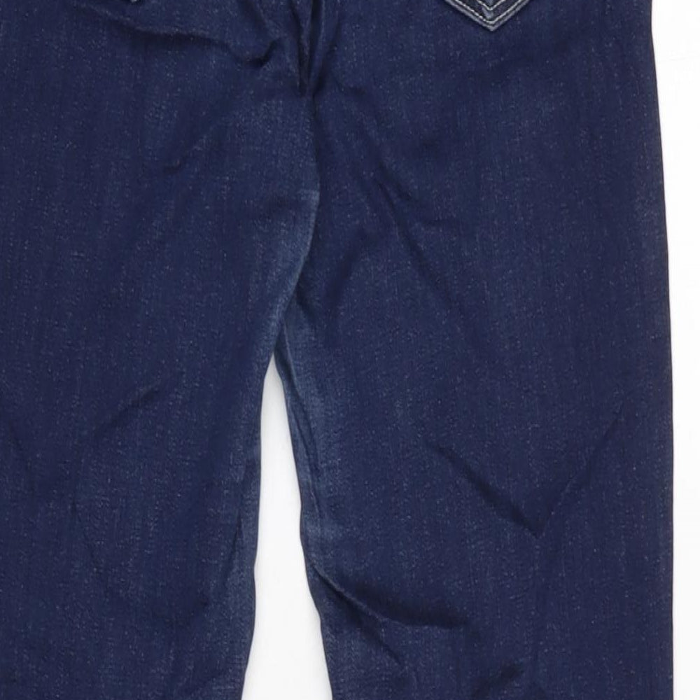 Levis Womens Blue Cotton Blend Straight Jeans Size 10 L28 in Regular Zip
