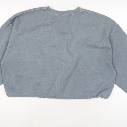 iets frans Womens Grey Cotton Pullover Sweatshirt Size L