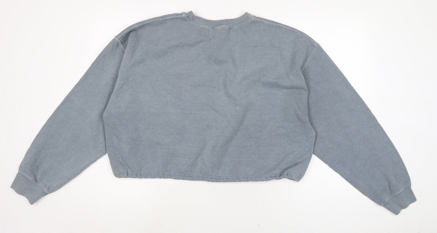 iets frans Womens Grey Cotton Pullover Sweatshirt Size L