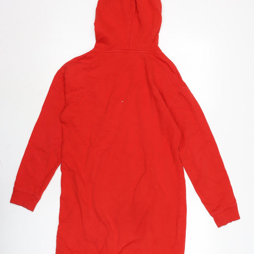 BPC Girls Red Cotton Jumper Dress Size XL Crew Neck