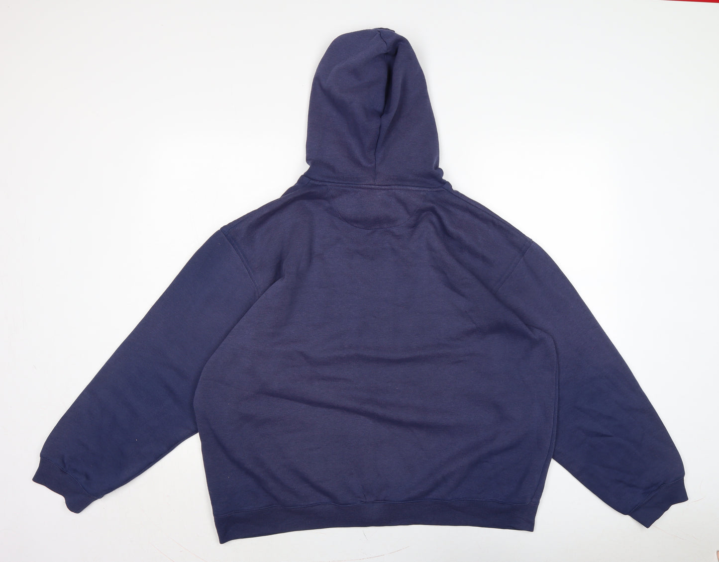 Umbro Mens Blue Cotton Pullover Hoodie Size L