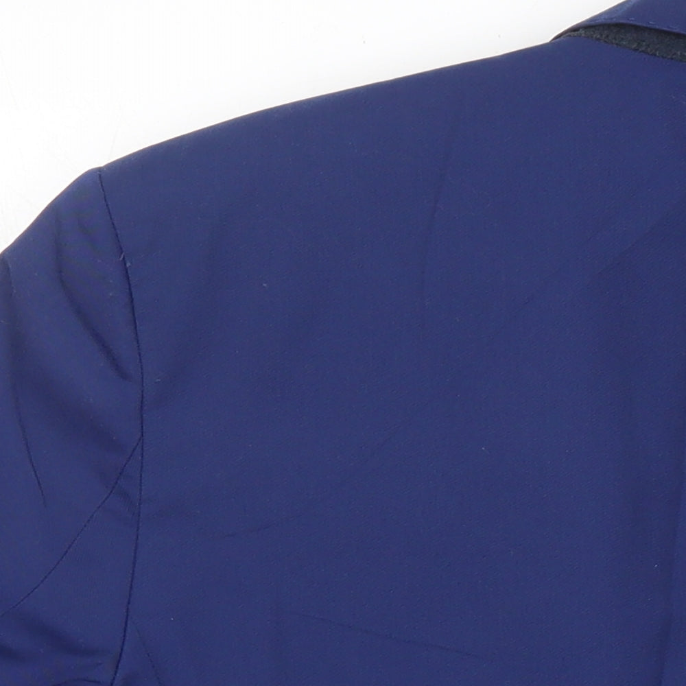 M&S Mens Blue Polyester Jacket Suit Jacket Size 38 Regular