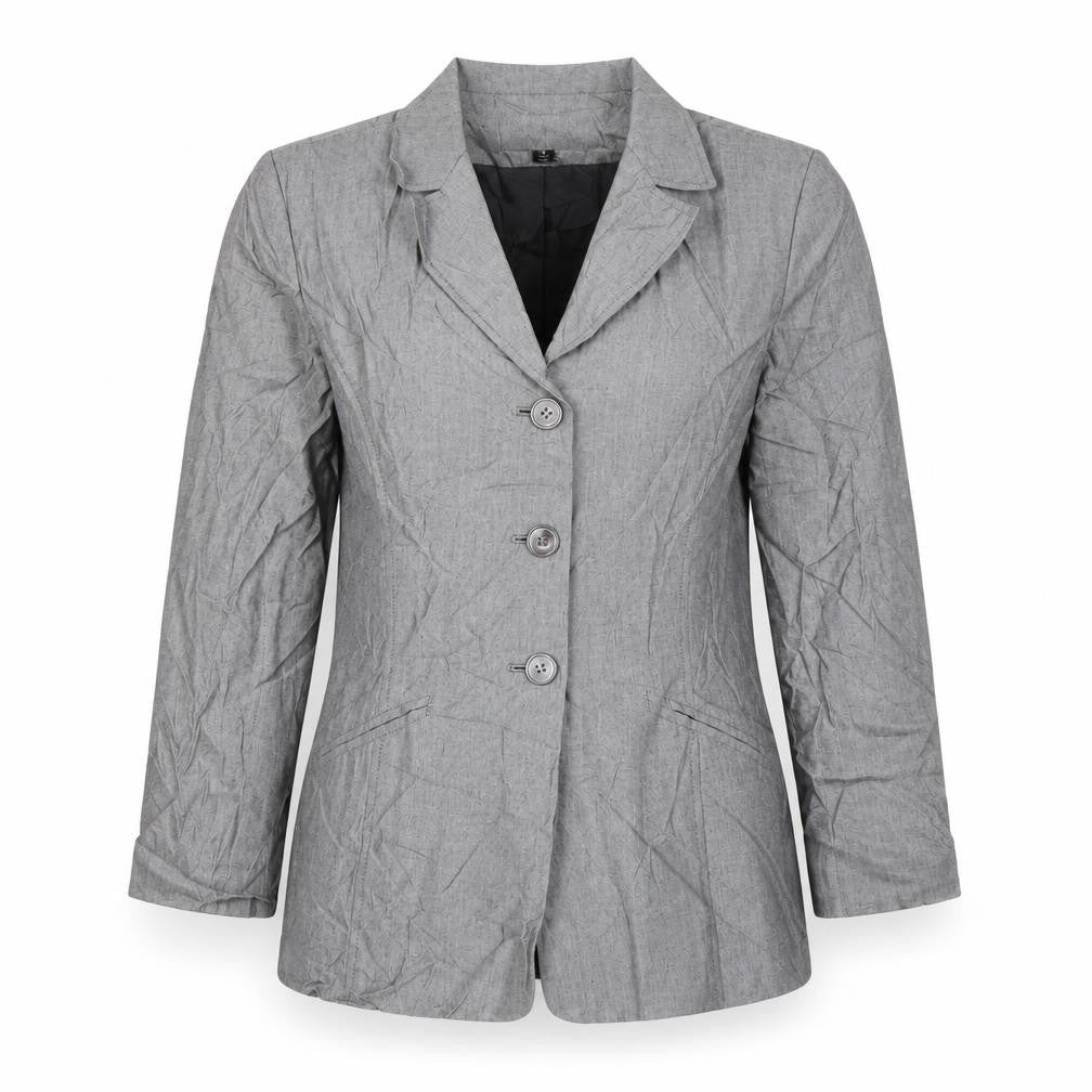 Kasper Womens Grey Jacket Blazer Size 6 Button