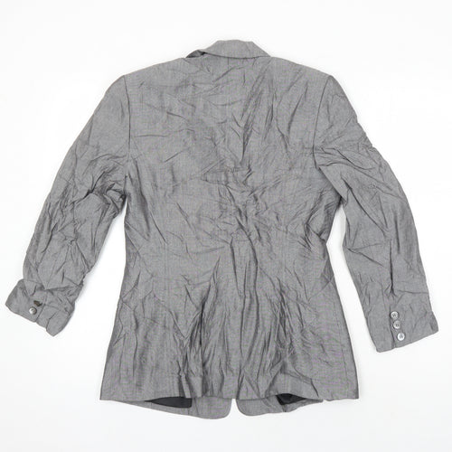 Kasper Womens Grey Jacket Blazer Size 6 Button