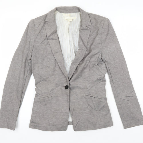 H&M Womens Grey Jacket Blazer Size 10