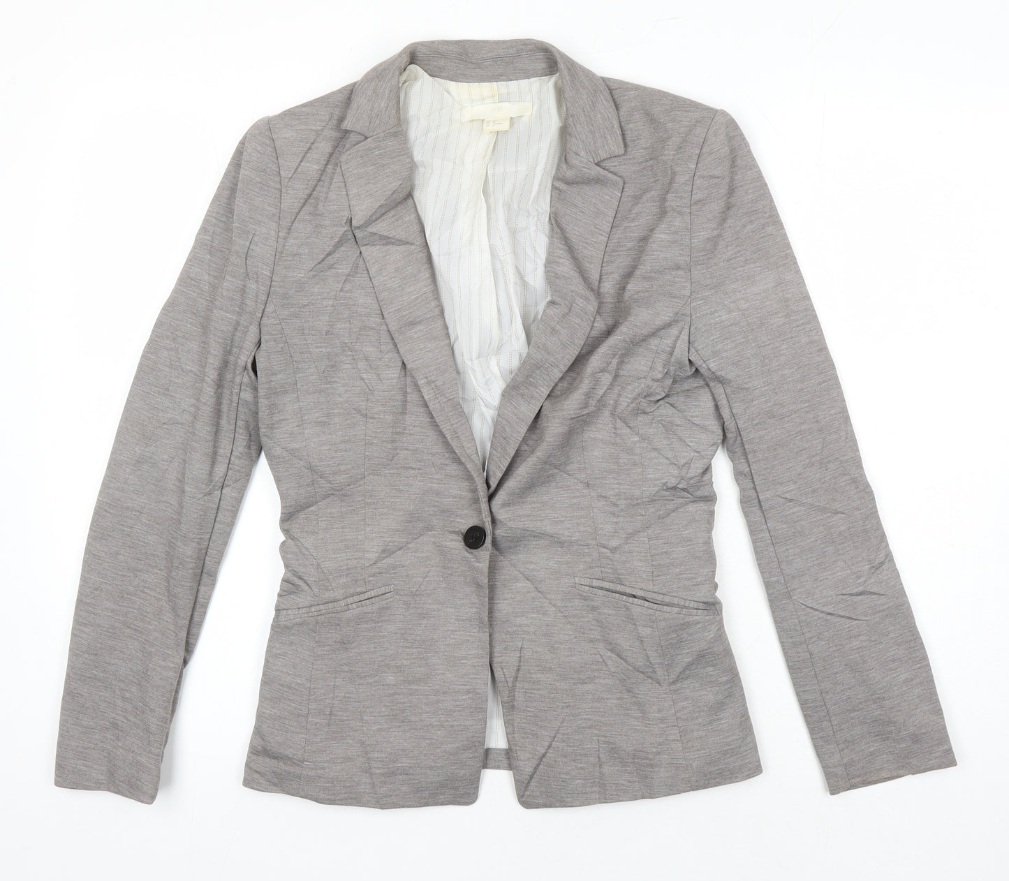 H&M Womens Grey Jacket Blazer Size 10