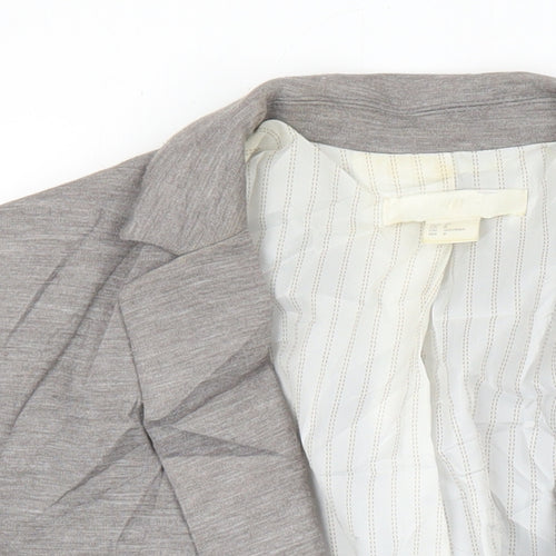 H&M Womens Grey Jacket Blazer Size 10