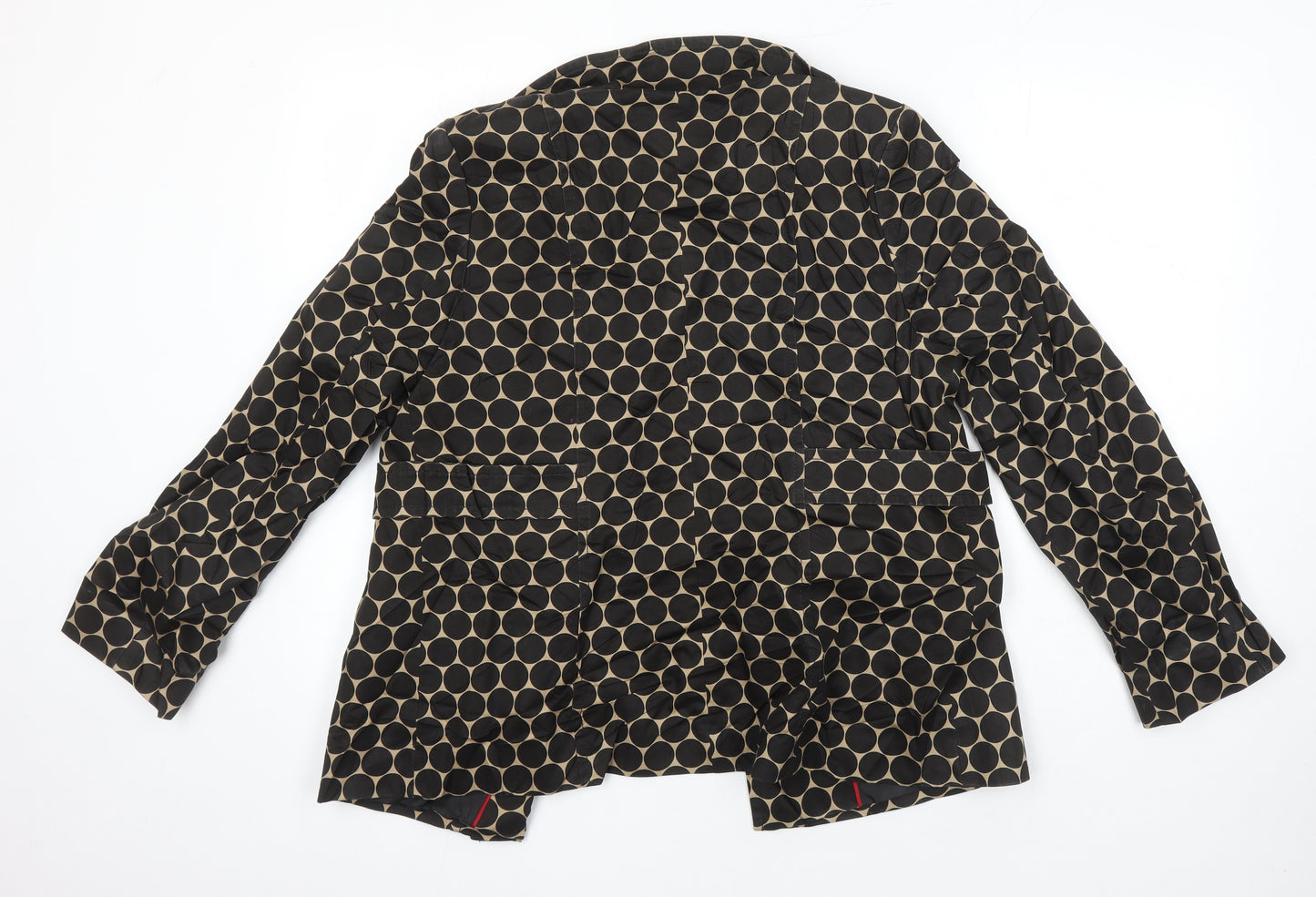 M&S Womens Multicoloured Geometric Overcoat Coat Size 14