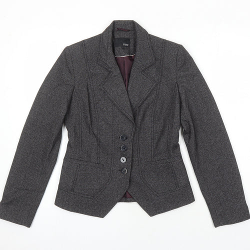 NEXT Womens Grey Jacket Blazer Size 8 Button