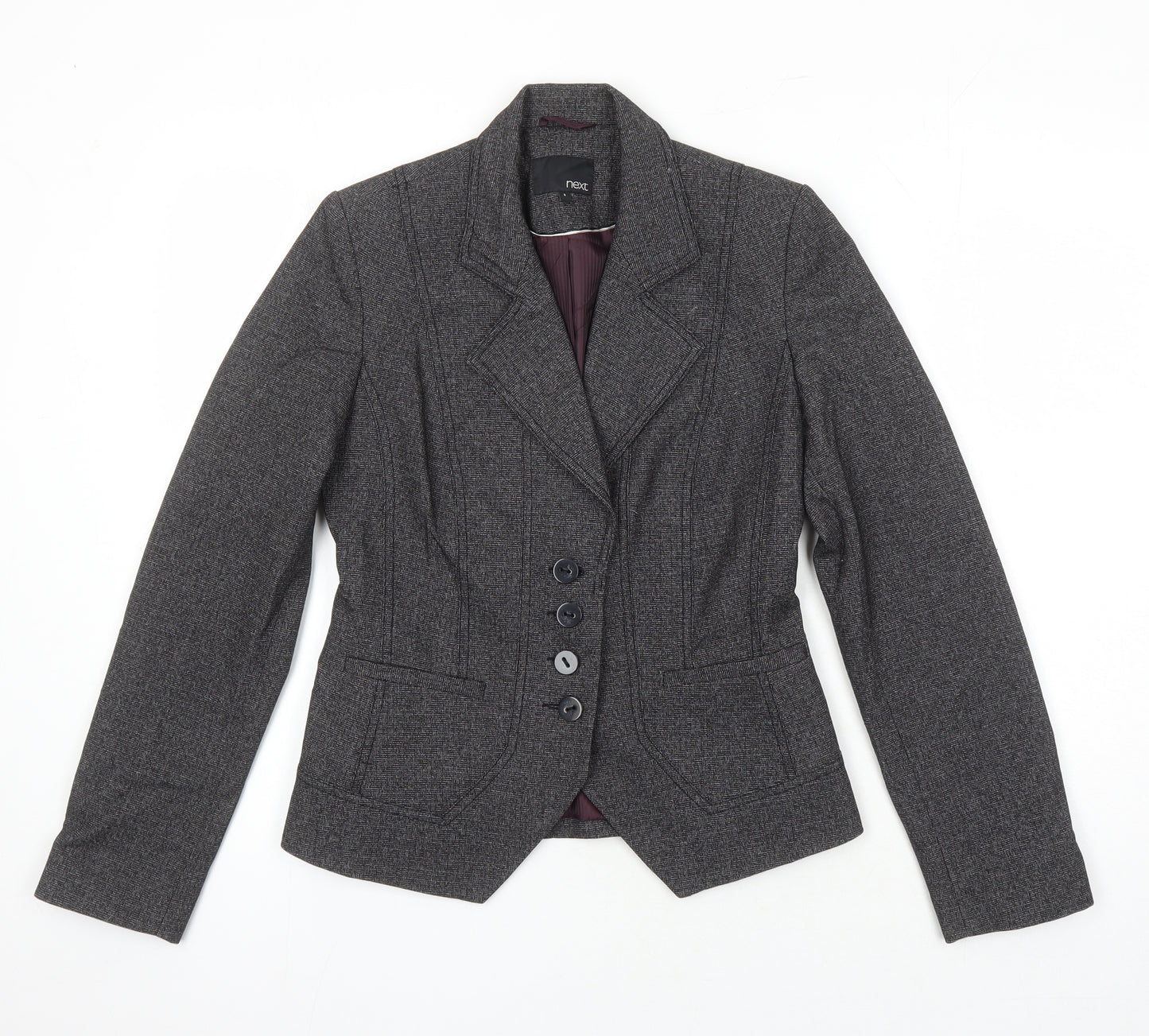 NEXT Womens Grey Jacket Blazer Size 8 Button