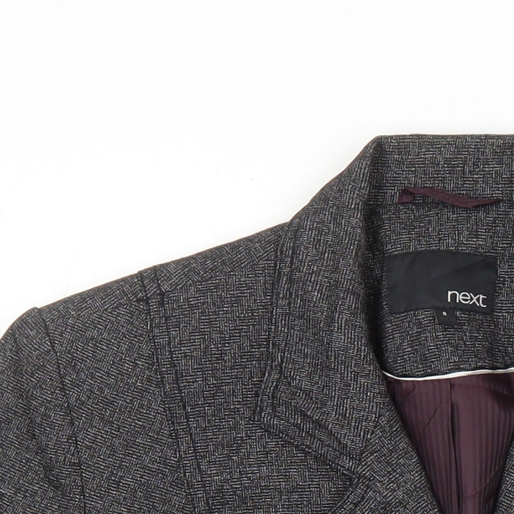 NEXT Womens Grey Jacket Blazer Size 8 Button