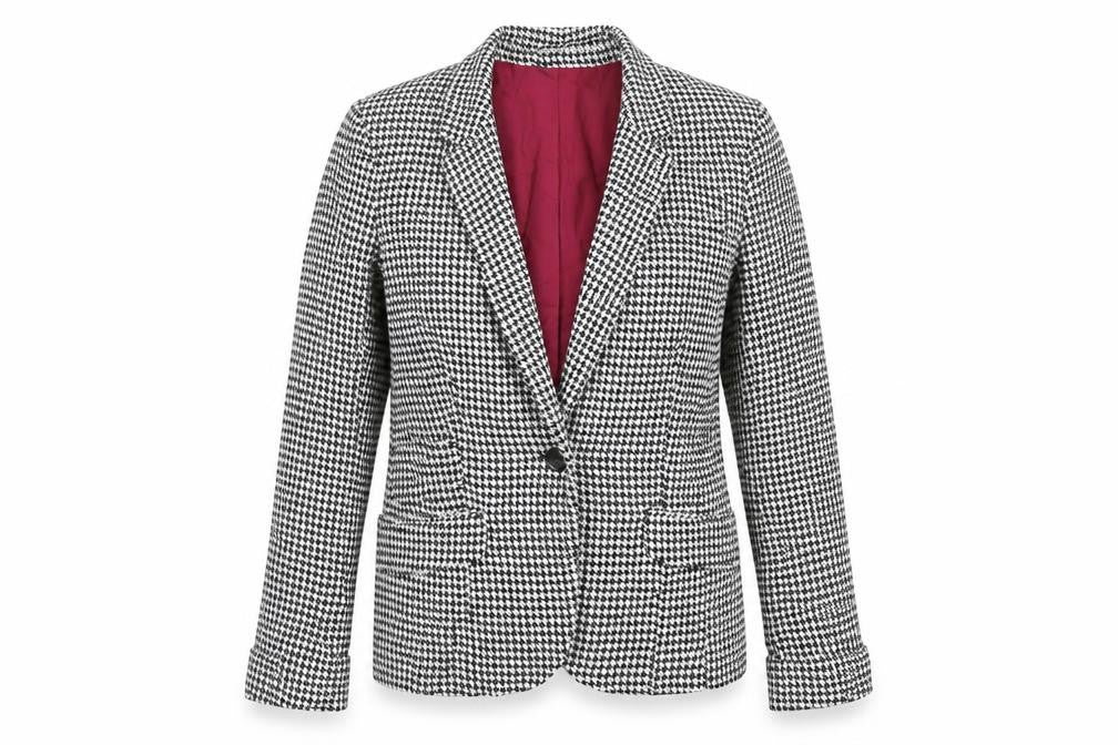 River Island Womens Multicoloured Check Jacket Blazer Size 8 Button