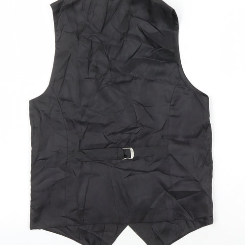 Bolongaro Trevor Mens Black Polyester Jacket Suit Waistcoat Size 36 Regular