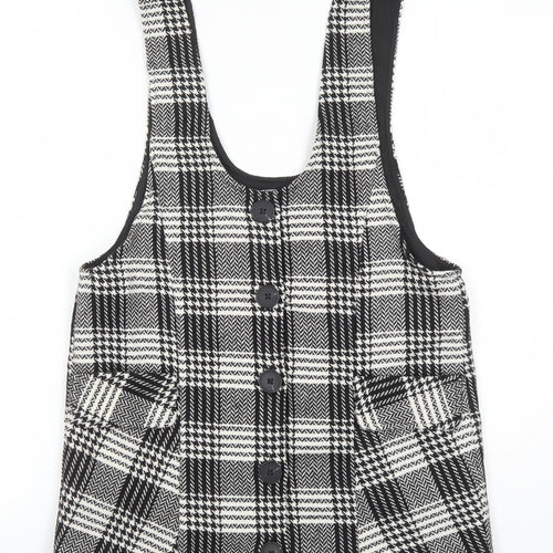NEXT Girls Multicoloured Check Gilet Waistcoat Size 11 Years