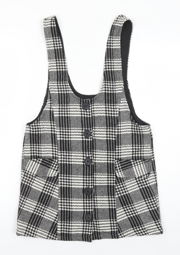 NEXT Girls Multicoloured Check Gilet Waistcoat Size 11 Years