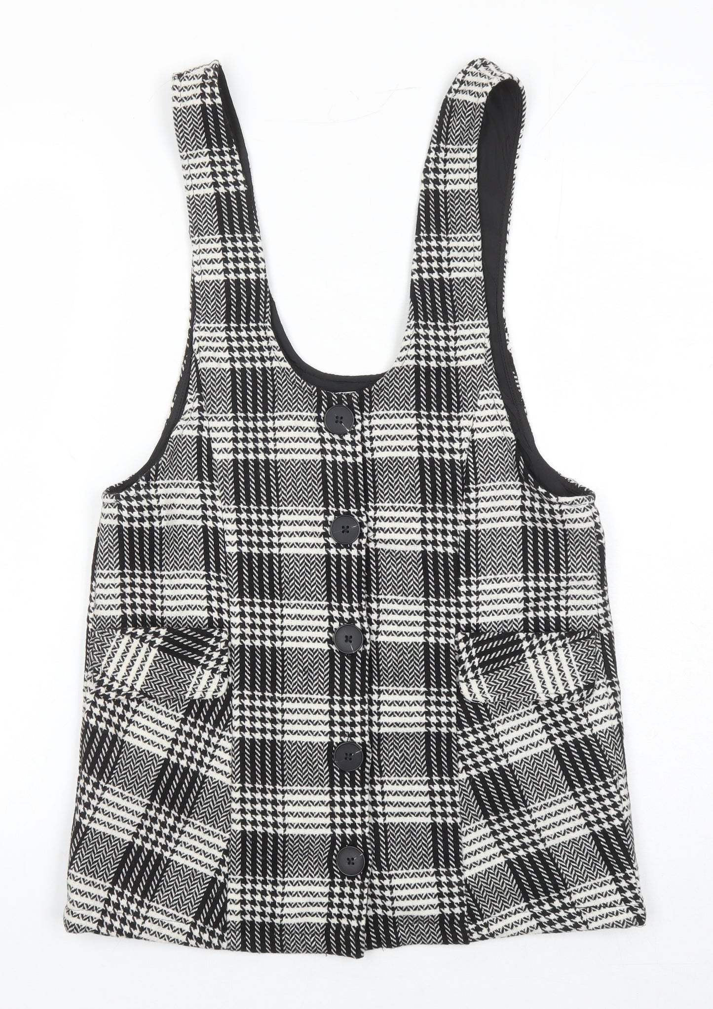 NEXT Girls Multicoloured Check Gilet Waistcoat Size 11 Years