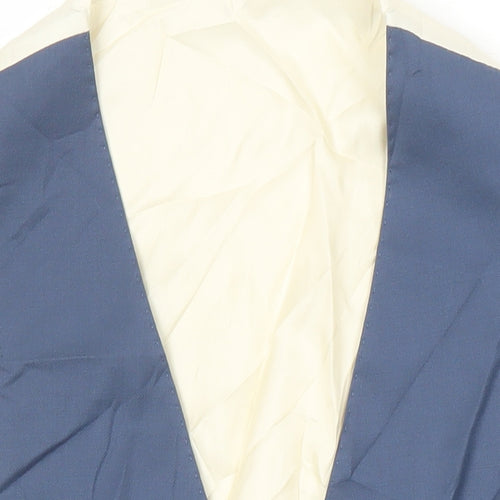 French Connection Mens Blue Wool Jacket Suit Waistcoat Size M Regular