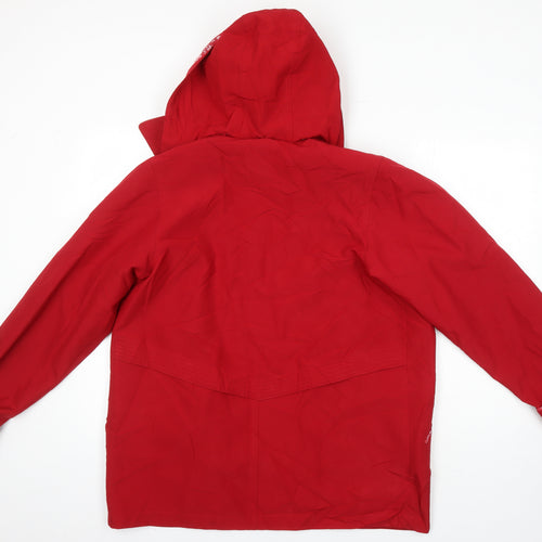 Honor Millburn Womens Red Overcoat Jacket Size 12 - Hooded