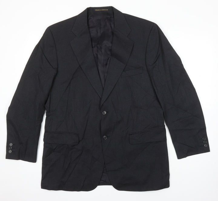 Marks and Spencer Mens Grey Wool Jacket Suit Jacket Size 42 Regular