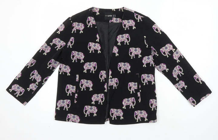 ASOS Womens Multicoloured Geometric Jacket Blazer Size 10 - Elephants
