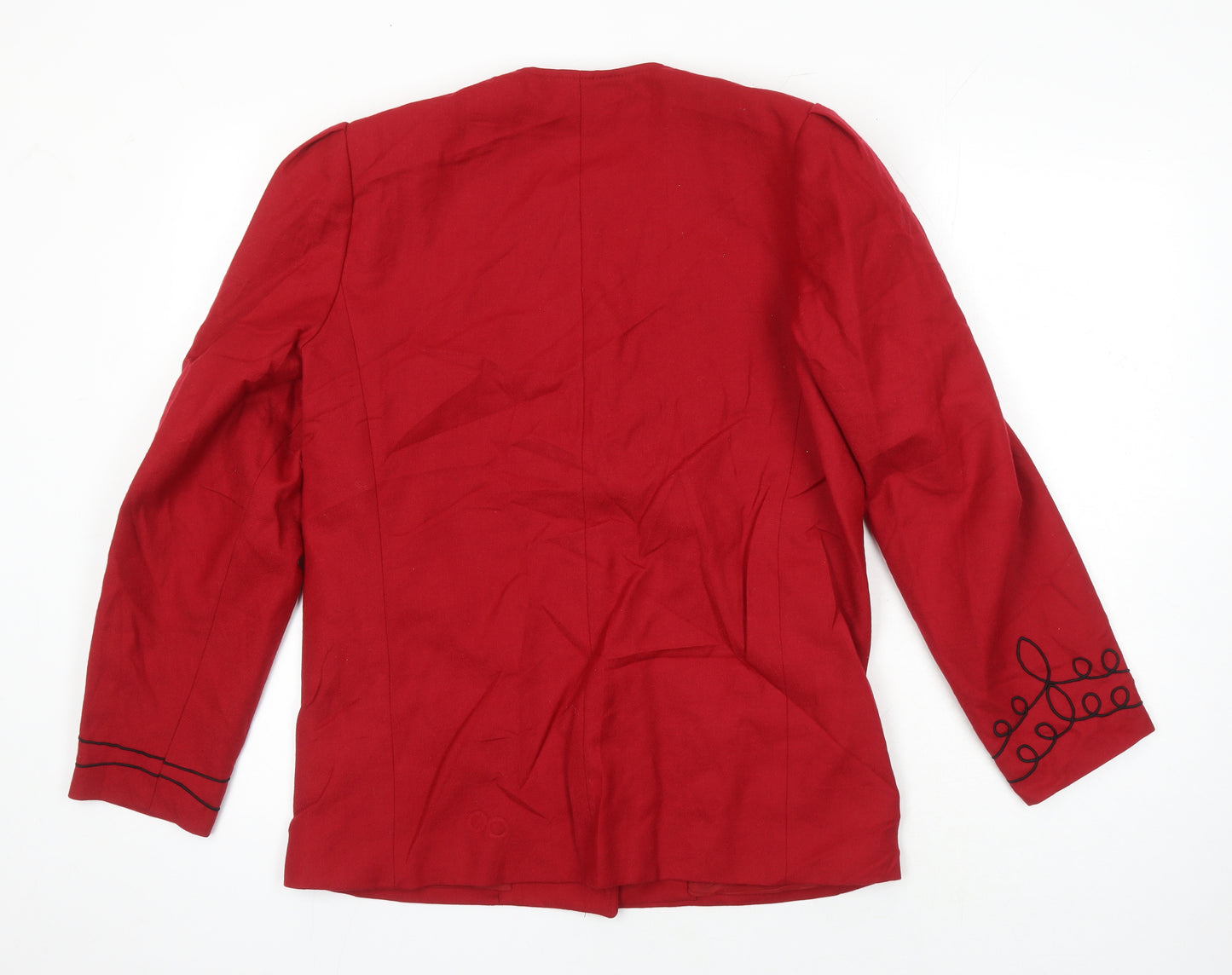Dereta Womens Red Jacket Blazer Size 14