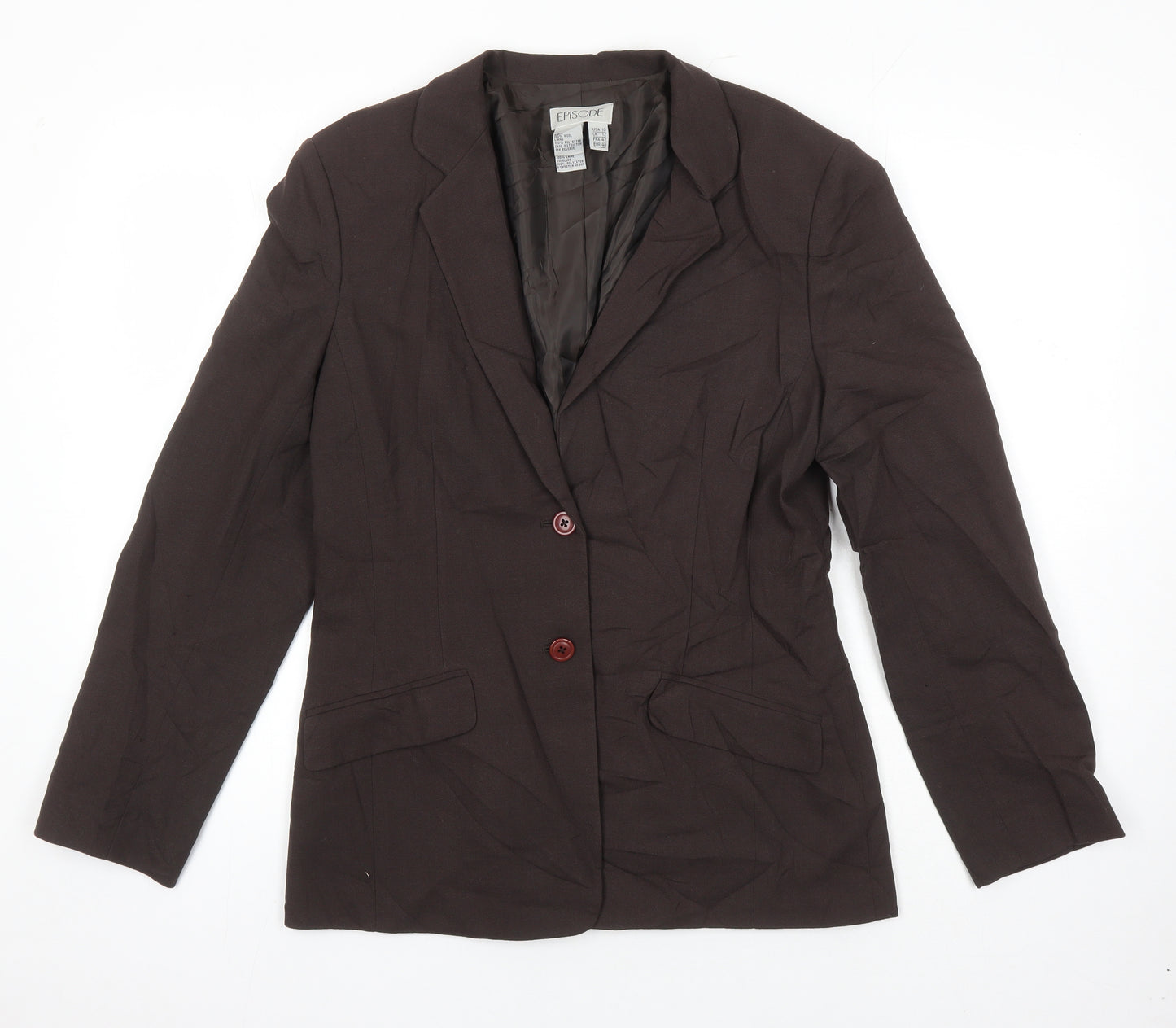 Episode Womens Brown Jacket Blazer Size 10