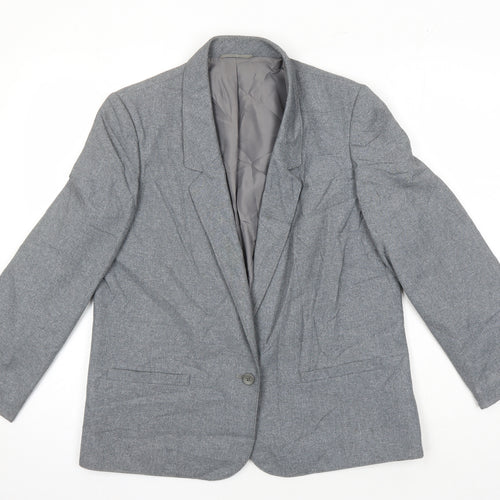 St Michael Womens Grey Jacket Blazer Size 14