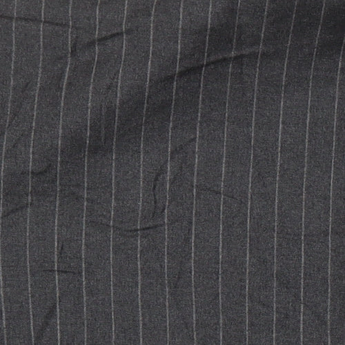 NEXT Mens Grey Striped Wool Jacket Suit Jacket Size 48 Regular