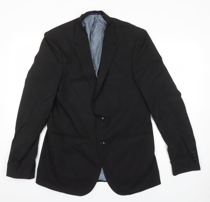 Burton Mens Black Polyester Jacket Suit Jacket Size L Regular