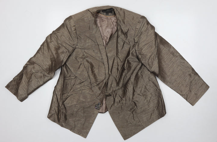 Ann Harvey Womens Brown Jacket Size 16 - Mushroom