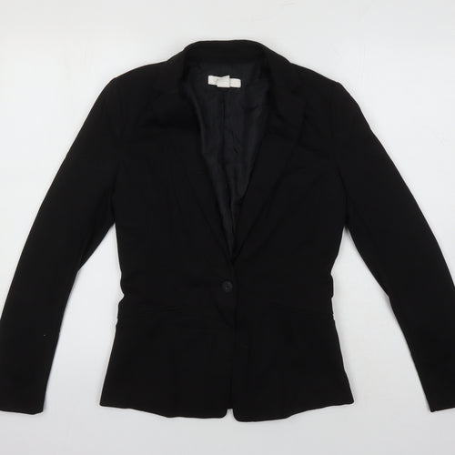 H&M Womens Black Jacket Blazer Size 8
