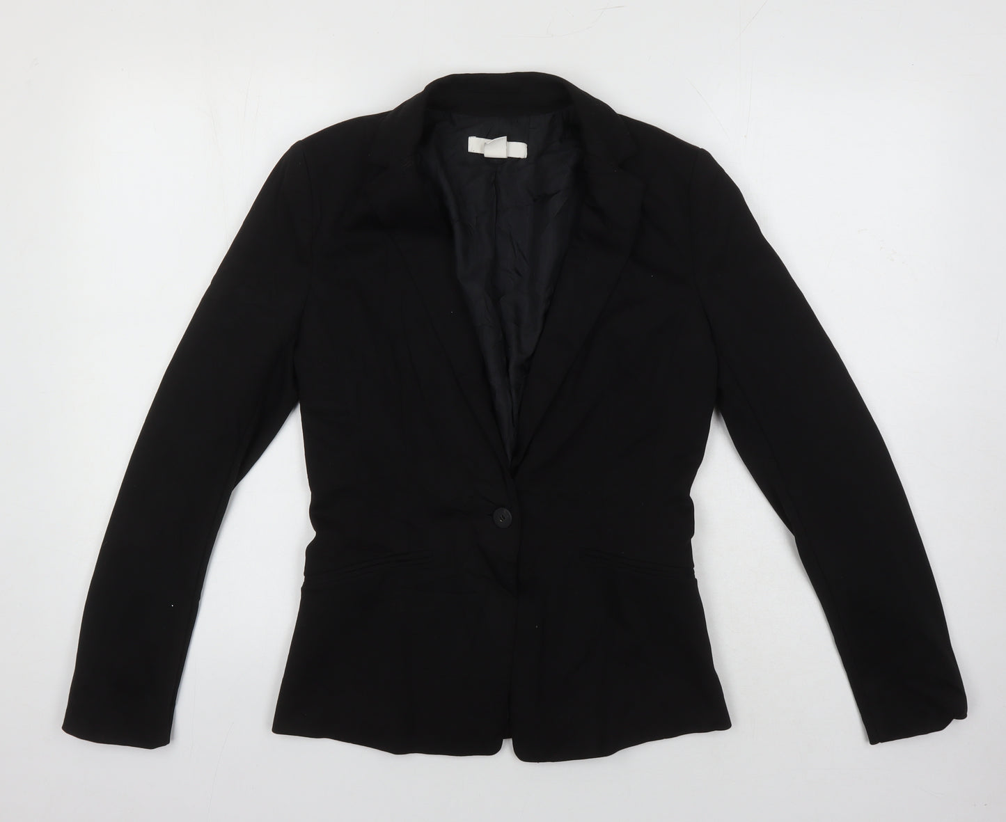 H&M Womens Black Jacket Blazer Size 8