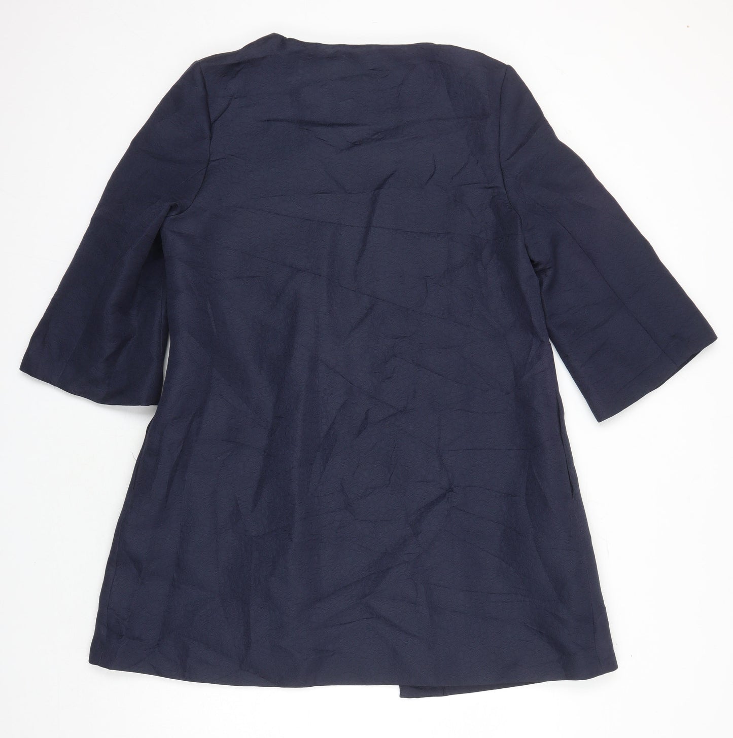 Fee G Womens Blue Jacket Coat Size 14 - Flower detail
