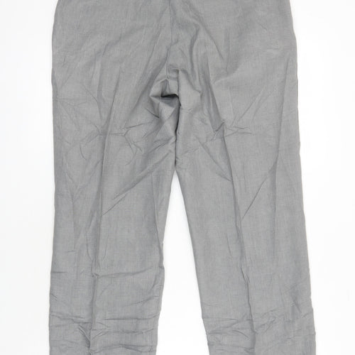 Marks and Spencer Mens Grey Polyester Trousers Size 34 in L27 in Regular