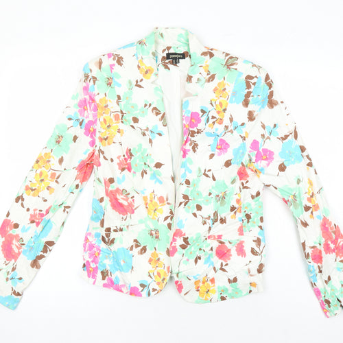 Pomodora Womens Multicoloured Floral Jacket Blazer Size 14