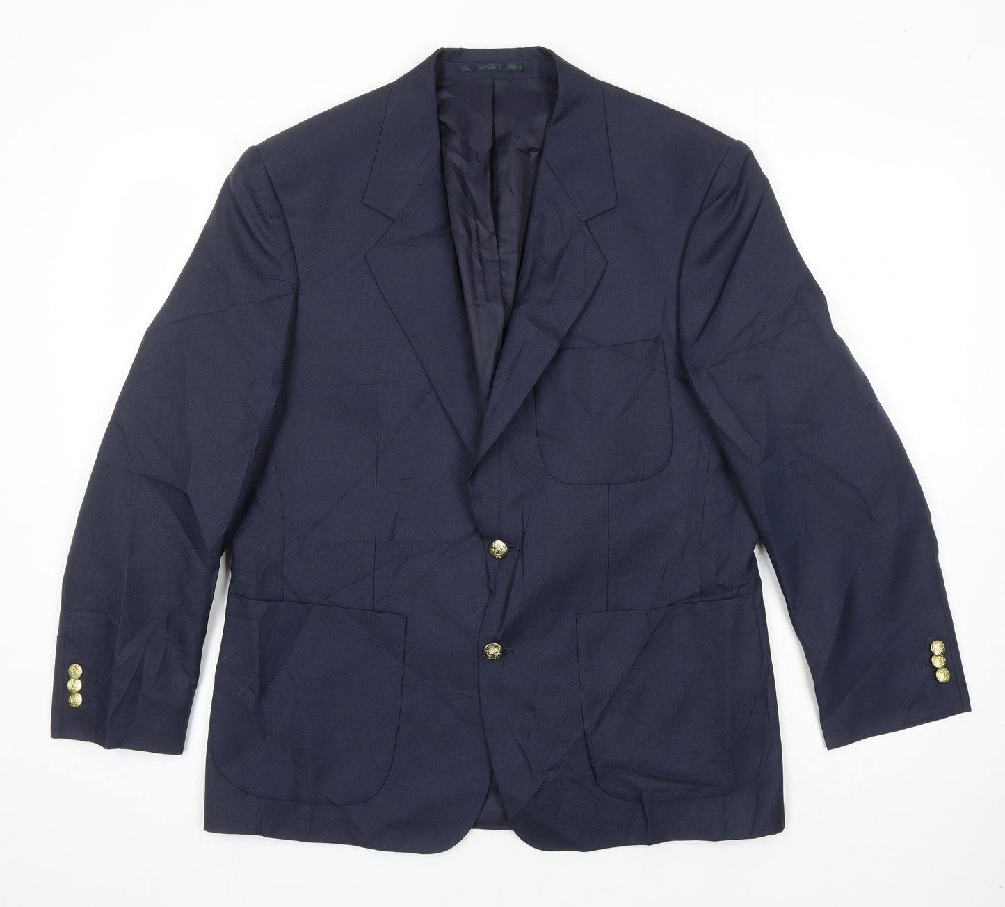 Chums Mens Blue Polyester Jacket Suit Jacket Size 40 Regular