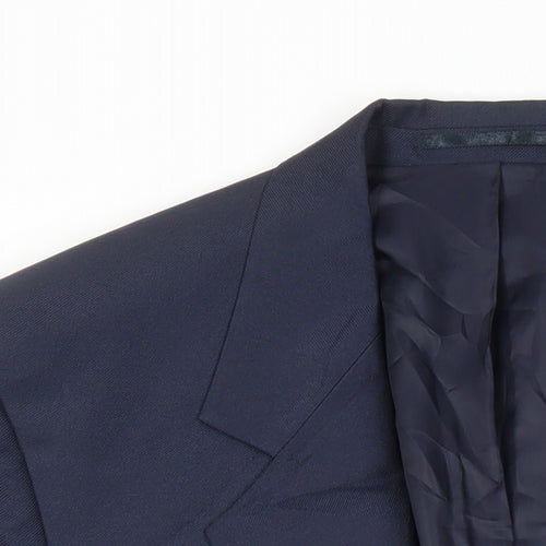Chums Mens Blue Polyester Jacket Suit Jacket Size 40 Regular